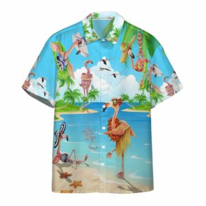 3D Hawaii Flamingo Hawaiian Shirts  - Thelegend59