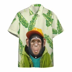 3D Hawaiian Common Chimpanzee Hawaiian Shirts  - Thelegend59