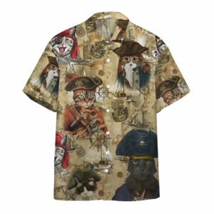 3D Pirate Cat Hawaiian Shirts  - Thelegend59