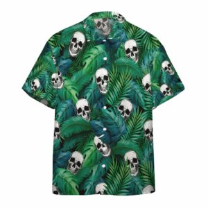 3D Skull Tropical Hawaiian Hawaiian Shirts  - Thelegend59