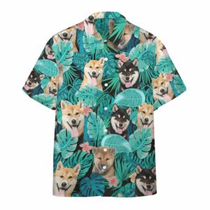 3D Tropical Shiba Inu Hawaiian Shirts  - Thelegend59