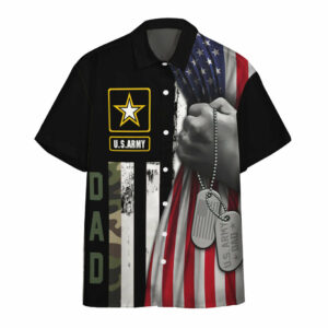 3D U.S.Army Dad Veteran Fathers Day Custom Hawaiian Shirt - For Men And Women - Kids  - Thelegend59