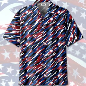 4Th Of July Us Flag Camo Patriotism Unisex Hawaiian Aloha Hawaiian Shirtss  - Thelegend59