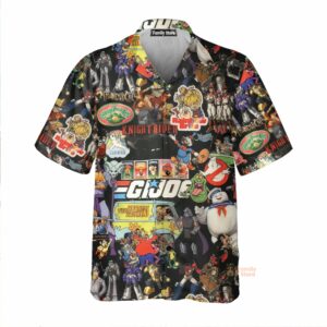 80S Cartoon Pattern Hawaiian Shirt - For Men And Women - Kids  - Thelegend59