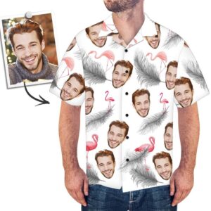 Custom Face Hawaiian Shirt Flamingo - For Men And Women Kids  - Thelegend59
