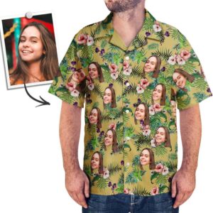 Custom Face Hawaiian Shirt Flowers - For Men And Women Kids  - Thelegend59