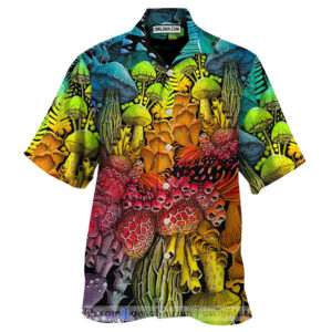 Psychedelic Mushroom Weed Hippie Hawaiian Shirts Swim Trunks Beach Shorts  - Thelegend59