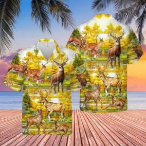 A Beautiful Summer With Deer Hawaiian Shirts  - Thelegend59