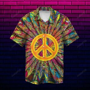 A Peaceful Hippie Hawaiian Shirt - Unihawaiian Shirtsex - Adult -  - Thelegend59