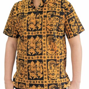 Abstract Khaki Unique Design Hawaiian Shirt  - Thelegend59