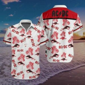 Acdc Hawaiian Graphic Print Short Sleeve  - Thelegend59
