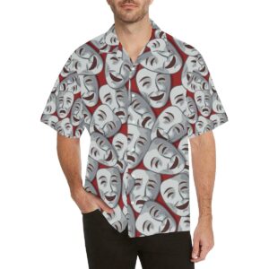 Acting Mask Pattern Print Design Hawaiian Shirt  - Thelegend59