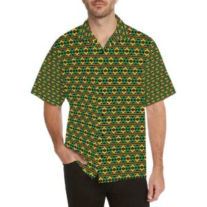 African Geometric Print Pattern Hawaiian Shirt  - Thelegend59