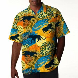 African Leopard Pattern Tropical Hawaiian Aloha Hawaiian Shirts  - Thelegend59