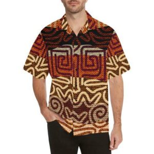 African Pattern Print Hawaiian Shirt  - Thelegend59
