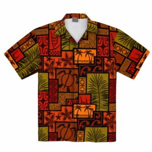 African Pattern Turtle Tropical Hawaiian Aloha Hawaiian Shirts  - Thelegend59