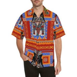 African Print Pattern Hawaiian Shirt  - Thelegend59