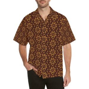 Agricultural Brown Wheat Print Pattern Hawaiian Shirt  - Thelegend59