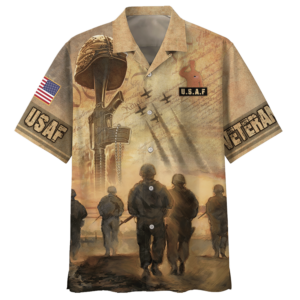 Air Force U.S.A.F Veteran Soldiers And Gun Hawaiian Shirt - For Men And Women - Kids  - Thelegend59