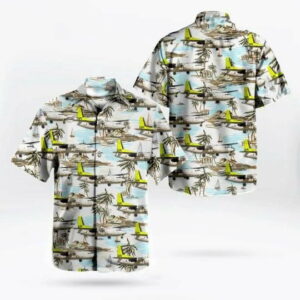 Airbaltic Fokker 50 Aircraft All Over Print 3D Hawaiian Shirt  - Thelegend59