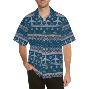 Airplane Sweater Printed Pattern Men'S All Over Print Hawaiian Shirt  - Thelegend59