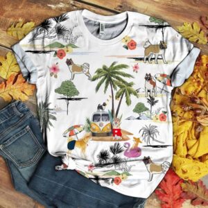 Akita Hawaii Beach Retro  - Thelegend59