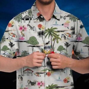 Alaskan Malamute Hawaiian Shirt Hawaii Beach Retro  - Thelegend59