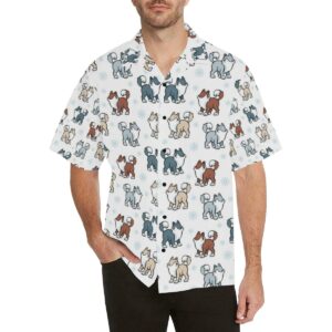 Alaskan Malamute Pattern Print Design Hawaiian Shirt  - Thelegend59