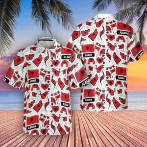 Albania Flag Hawaiian Shirt  - Thelegend59