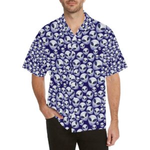 Alien Head Extraterrestrial Hawaiian Shirt  - Thelegend59