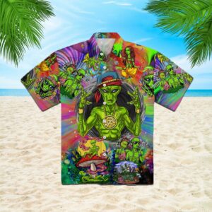 Alien Hippie Hawaiian Shirt  - Thelegend59
