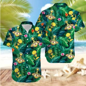 Alien Ufo Hippie Tropical Hawaiian Shirts  - Thelegend59