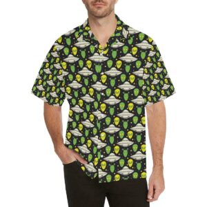 Alien Ufo Pattern Hawaiian Shirt  - Thelegend59