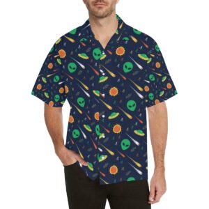 Alien Ufo Pattern Print Design Hawaiian Shirt  - Thelegend59