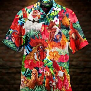 Aloha Funny Chicken Hawaiian Shirt  - Thelegend59