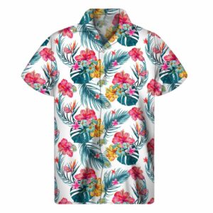 Aloha Hawaii Floral Pattern Print Men'S Short Sleeve Hawaiian Shirts  - Thelegend59