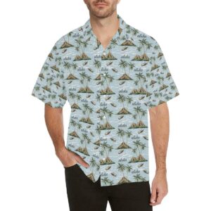 Aloha Hawaii Island Design Themed Print Hawaiian Shirt  - Thelegend59