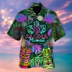 Aloha Hawaii Tiki Unisex Hawaiian Shirt  - Thelegend59