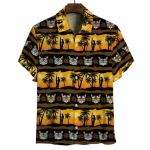 Aloha Hawaiian American Shorthair Cat Hawaiian Shirts  - Thelegend59