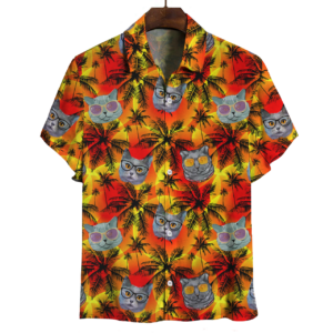 Aloha Hawaiian Chartreux Cat Hawaiian Shirts  - Thelegend59