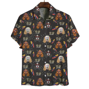 Aloha Hawaiian English Cocker Spaniel Hawaiian Shirts  - Thelegend59