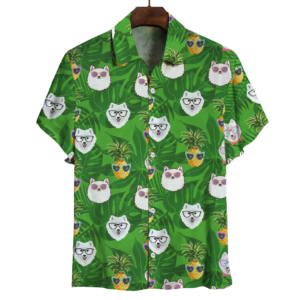Aloha Hawaiian Japanese Spitz Hawaiian Shirts  - Thelegend59