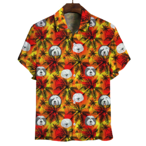 Aloha Hawaiian Old English Sheepdog Hawaiian Shirts  - Thelegend59
