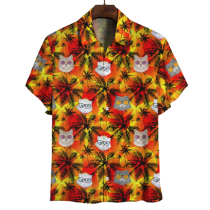 Aloha Hawaiian Persian Cat Hawaiian Shirts  - Thelegend59