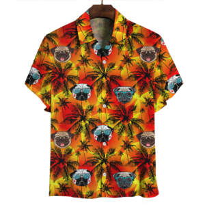 Aloha Hawaiian Pug Hawaiian Shirts  - Thelegend59