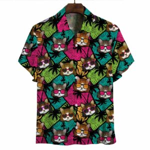 Aloha Hawaiian Siberian Cat Hawaiian Shirts  - Thelegend59