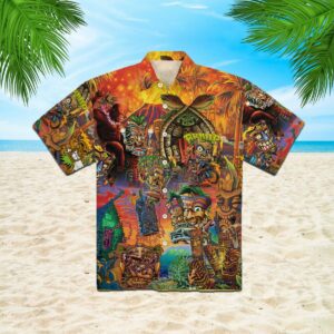 Aloha Tiki Funny Hawaiian Shirt  - Thelegend59