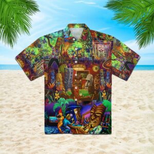 Aloha Tiki Playing Card Hawaiian Shirt  - Thelegend59