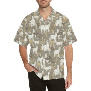 Alpaca Pattern Print Design Hawaiian Shirt  - Thelegend59