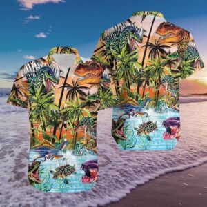 Always Be Dinosaur Hawaiian Aloha Hawaiian Shirtss  - Thelegend59